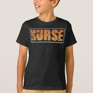 Nurse Halloween Gift With Pumpkin Spider Witch Hat T-Shirt