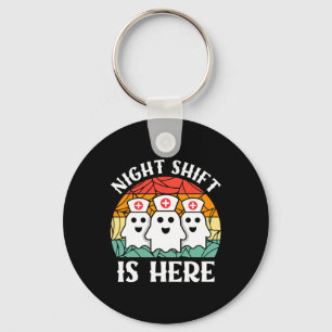 Nurse Halloween  Men Women Night Shift Crew Ghost  Keychain