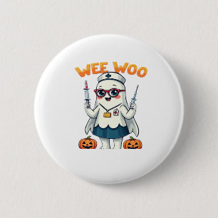 Nurse Halloween ready Classic T-Shirt 2 Inch Round Button