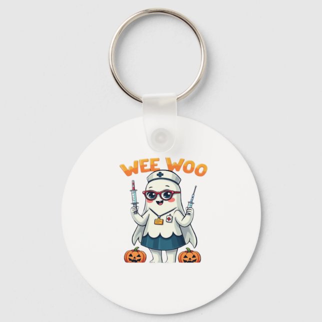 Nurse Halloween ready Classic T-Shirt Keychain (Front)