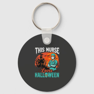 Nurse Halloween Spooky Healthcare Design_1 Keychain