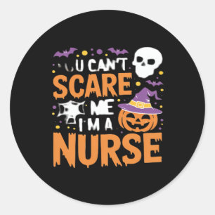Nurse Halloween Witch Funny Nursing Essential T-Sh Classic Round Sticker