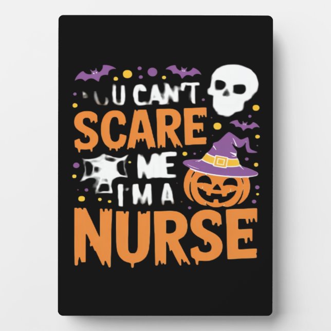 Nurse Halloween Witch Funny Nursing Essential T-Sh Plaque (Front)