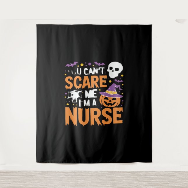 Nurse Halloween Witch Funny Nursing Essential T-Sh Tapestry (Front)