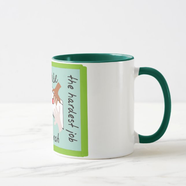Nurse "Hardest Job You Will Ever Love" Gifts Mug (Right)
