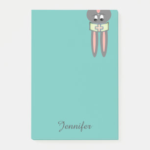 Nurse Hat Bunny Pastel Personalized Post-It Notes