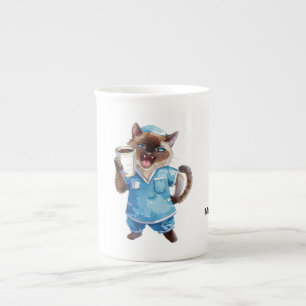 Nurse having a cup of coffee 