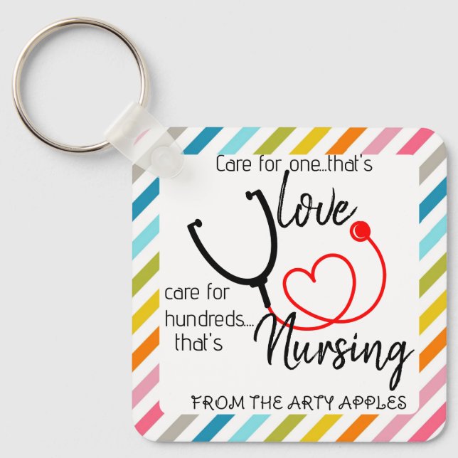 nurse HCA appreciation week sticker plaster Keychain (Front)