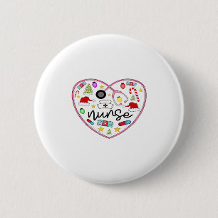 Nurse Heart, Halloween Oversized T-Shirt 2 Inch Round Button