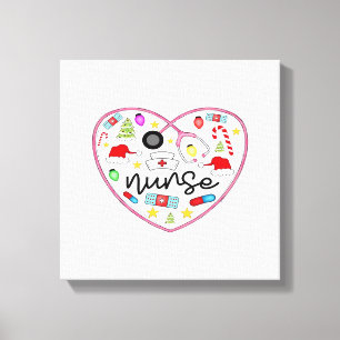Nurse Heart, Halloween Oversized T-Shirt Canvas Print