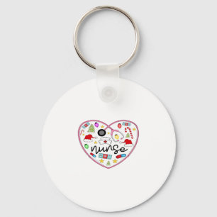 Nurse Heart, Halloween Oversized T-Shirt Keychain