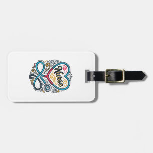 Nurse Heart Stethoscope Vintage Engraving Design_1 Luggage Tag