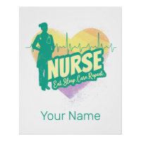 Nurse Heartbeat Vintage Graduation Nursing School