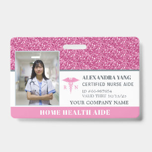 Nurse Home Health Aid Photo Badge