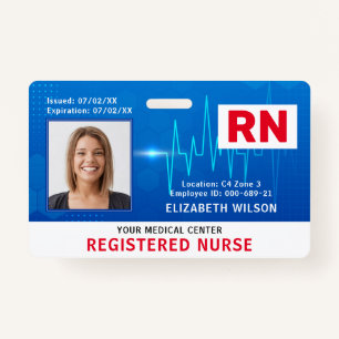 Nurse Hospital Medical Employee Photo ID Badge
