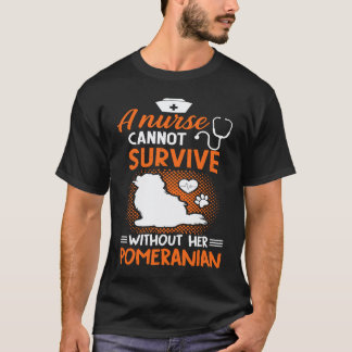 Nurse hospital Pomeranian Dog owner T-Shirt