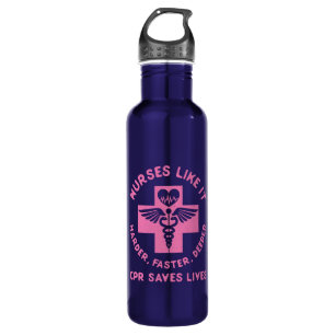 Nurse Humor - CPR  Save Lives - Funny Novelty 710 Ml Water Bottle