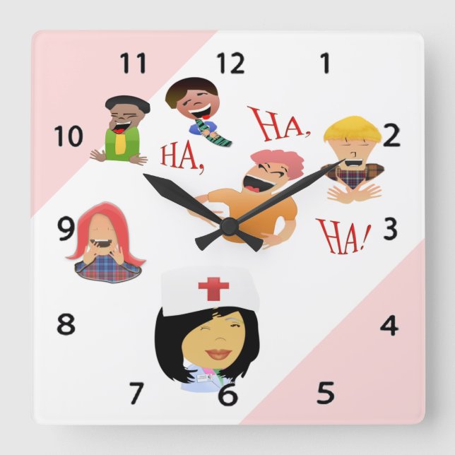 Nurse Humour Laughing Clinic Wall Clock (Front)