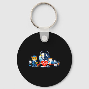 Nurse Humour Night Shift Emblem for RN Team Pride Keychain