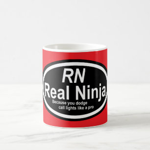 Nurse Humour Print Novelty "RN"  Coffee Mug