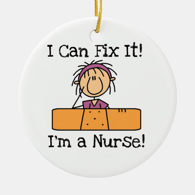Nurse I Can Fix It T-shirts and Gifts Ceramic Ornament (Front)