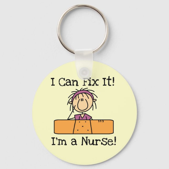 Nurse I Can Fix It T-shirts and Gifts Keychain (Front)