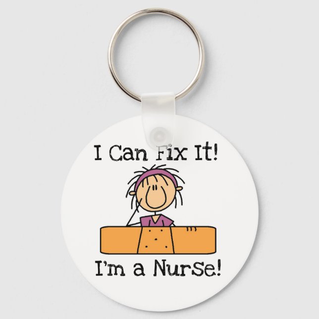Nurse I Can Fix It T-shirts and Gifts Keychain (Front)
