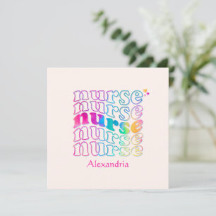 "Nurse" in Elegant Rainbow Colours