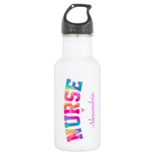 "Nurse" in Elegant Rainbow Colours   Vibrant & 532 Ml Water Bottle