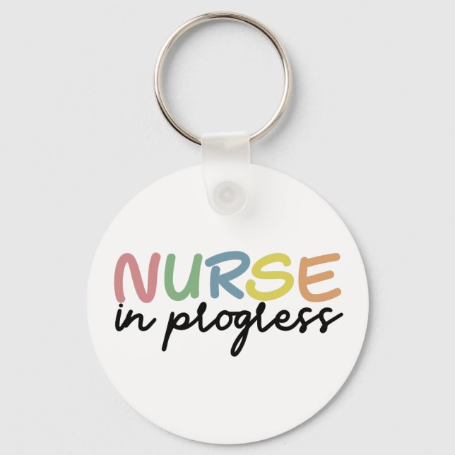Nurse in progress Future nurse Student nurse gifts Keychain (Front)