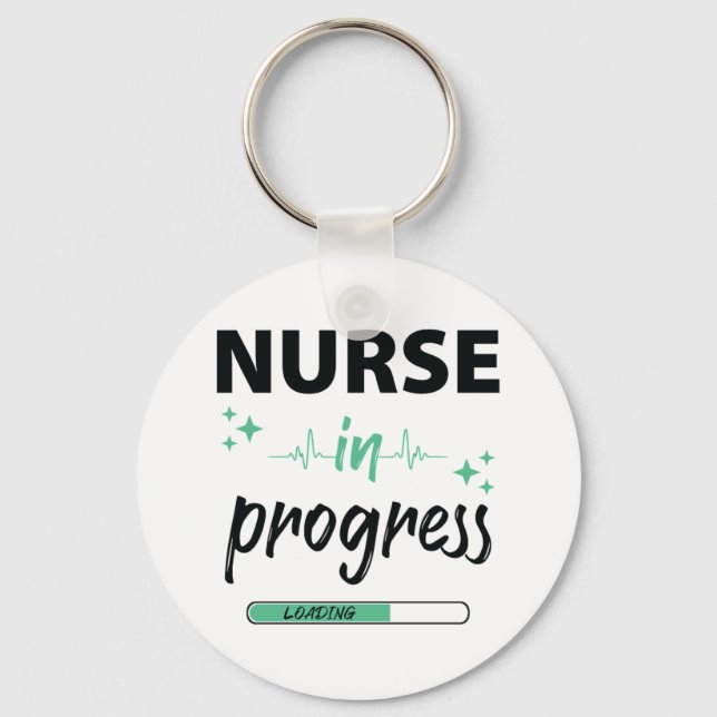 Nurse in Progress  Keychain (Front)