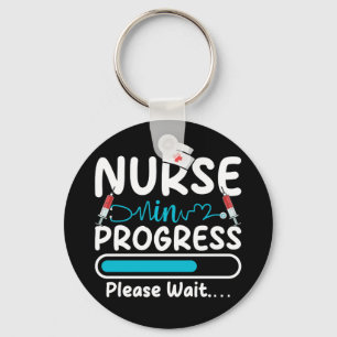 Nurse in Progress Loading Circle Keychain