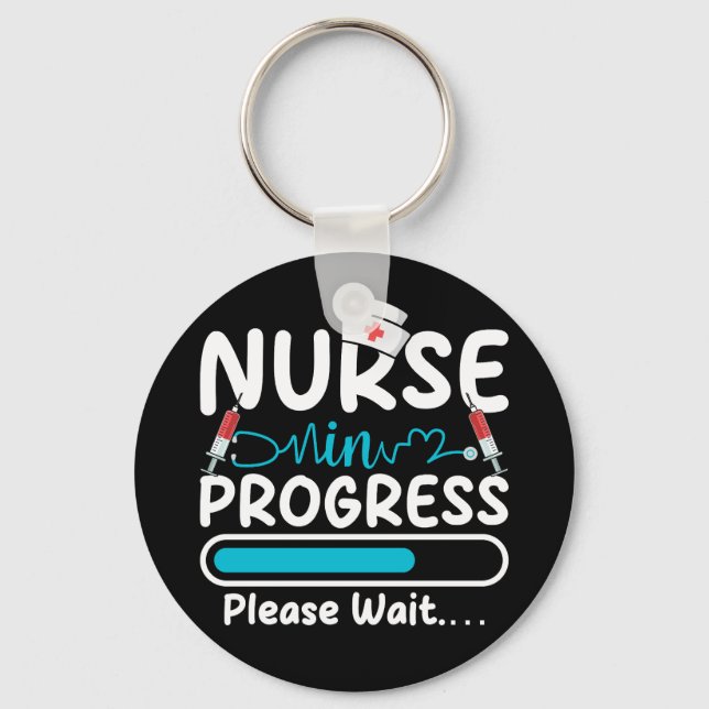 Nurse in Progress Loading Circle Keychain (Front)