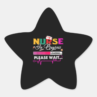 Nurse In Progress Nurse Funny Nursing School Soon Star Sticker