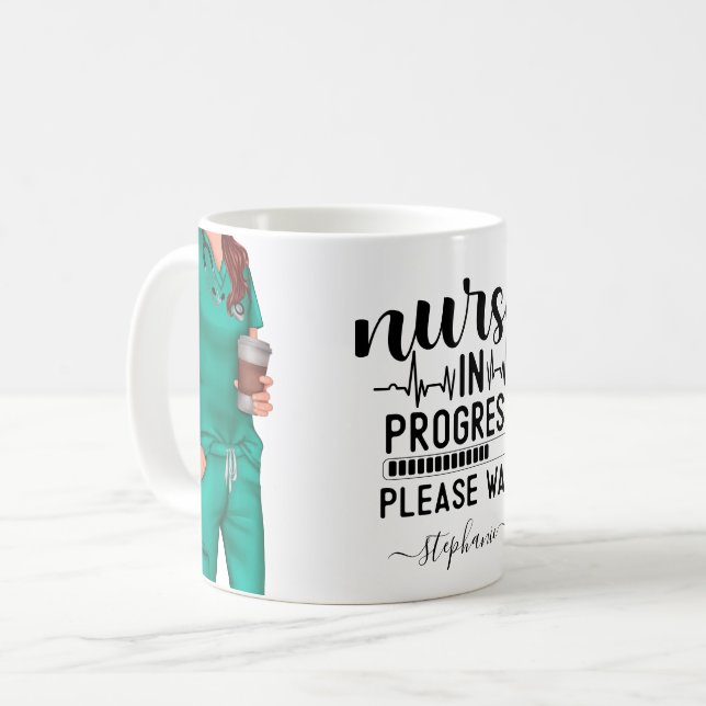 Nurse in Progress Personalized Coffee Mug (Front Left)