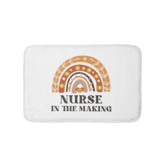 Nurse in the Making Vintage Rainbow  Bath Mat