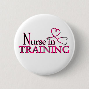 Nurse in Training - Pink 2 Inch Round Button