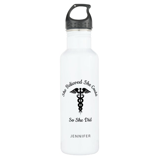 Nurse Inspirational Quote Medical Personalized 710 Ml Water Bottle (Front)