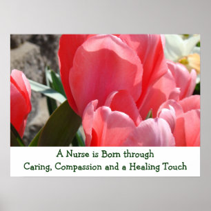 Nurse is Born art prints Caring Compassion Healing