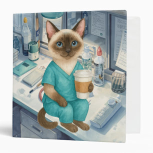 Nurse is having Coffee break for cat lovers Binder