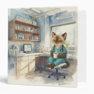 Nurse is having Coffee break for cat lovers Binder