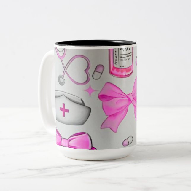 Nurse Items Two-Tone Coffee Mug (Front Left)