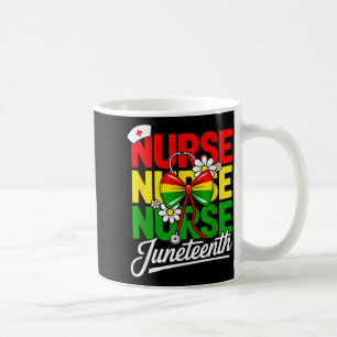 Nurse juneteenth black rn pride healthcare worker coffee mug