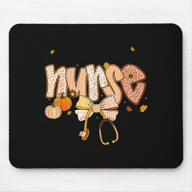 Nurse Labor And Delivery Coquette Fall Pumpkin Tha Mouse Pad (Front)
