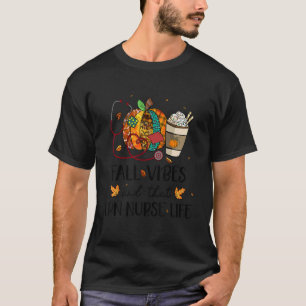 Nurse Leopard Pumpkin Fall Vibes And That LPN Nurs T-Shirt