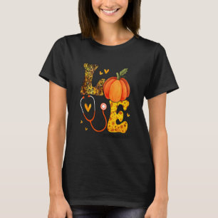 Nurse Leopard Pumpkin Thanksgiving Love Certified T-Shirt