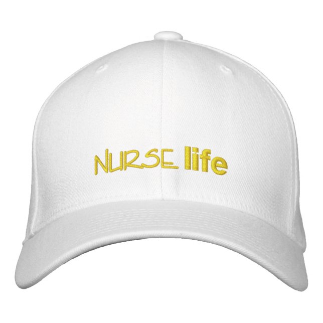 nurse life for nurses embroidered hat (Front)