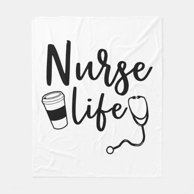 Nurse Life Gift For Nurse  Fleece Blanket (Front)