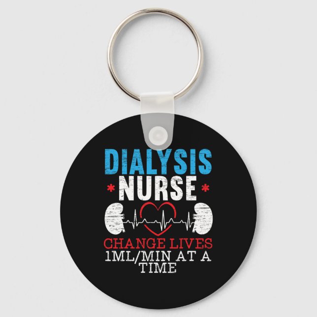 Nurse Life Heartbeat  Keychain (Front)