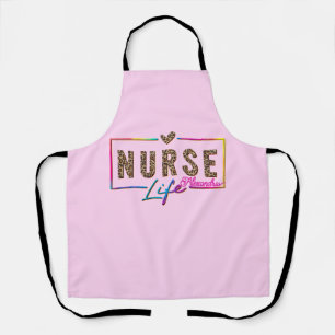 "Nurse Life" in Elegant Rainbow Colours Apron